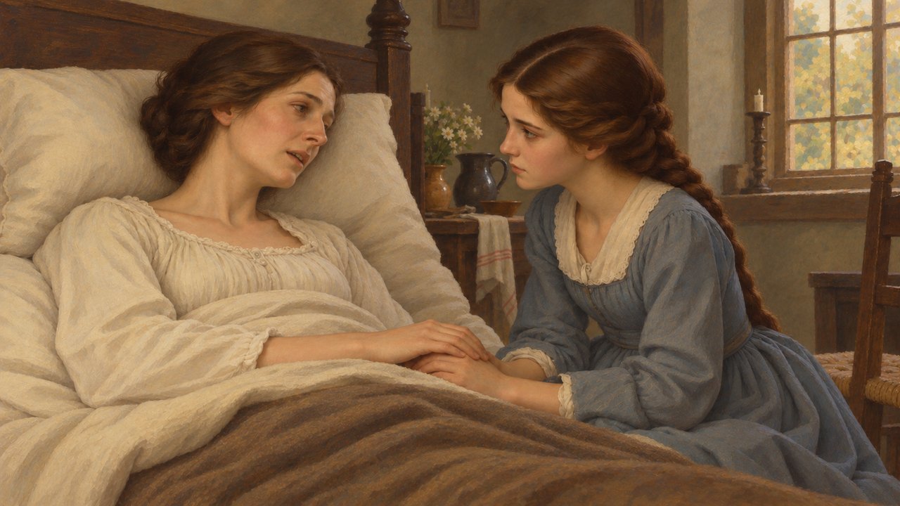 Cinderella: Cinderella at her mother’s bedside