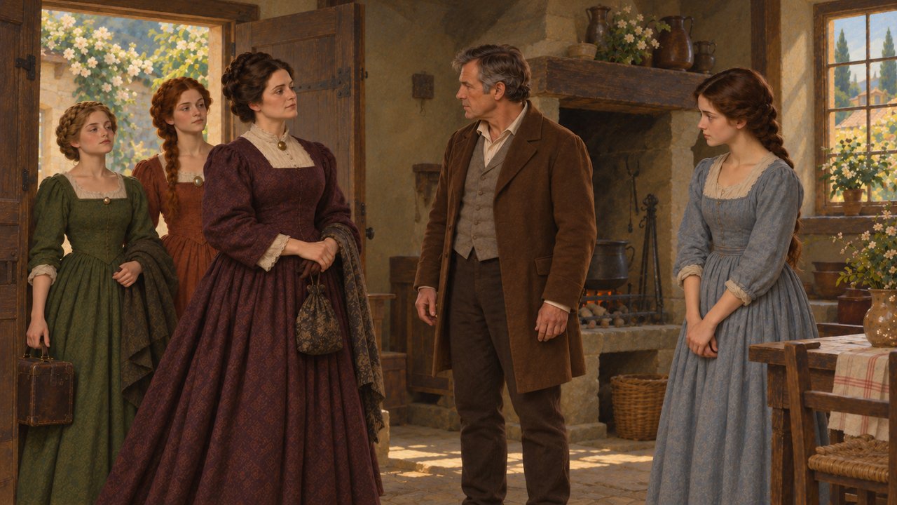 Cinderella: The stepmother and her daughters arrive