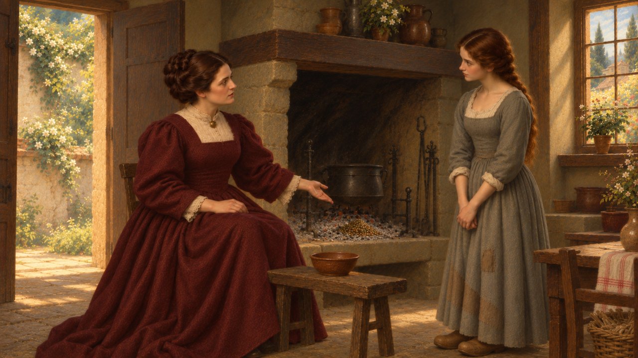 Cinderella: Her stepmother sets the first task