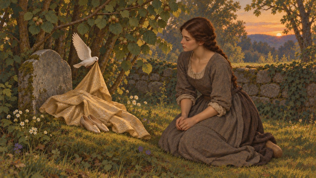 Cinderella: Returning the dress to the hazel tree