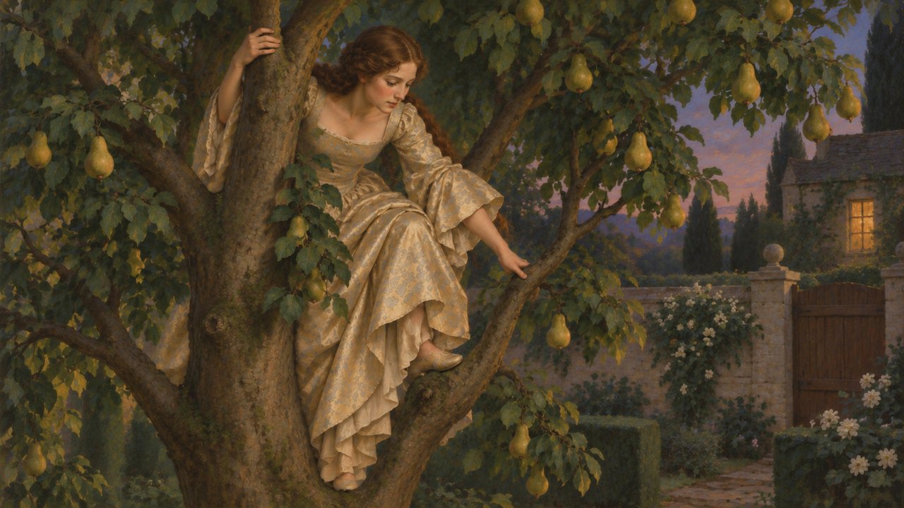 Cinderella: Hiding among the pear tree’s branches