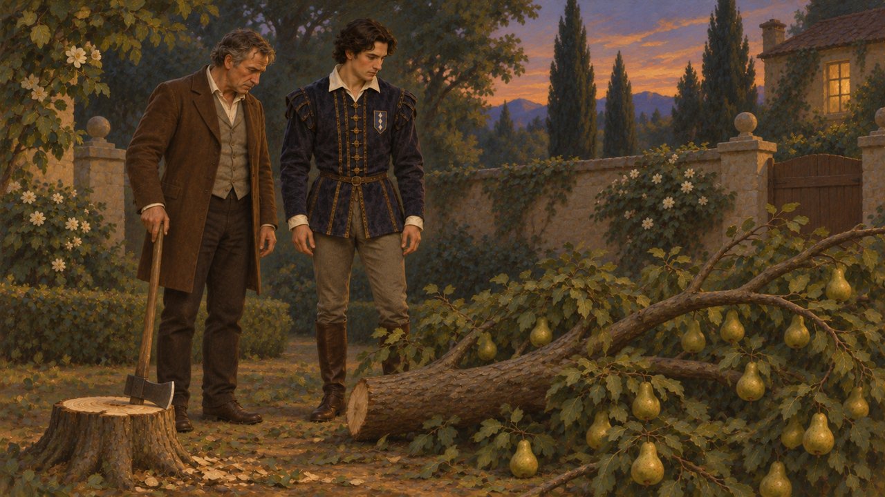 Cinderella: The felled pear tree reveals no one
