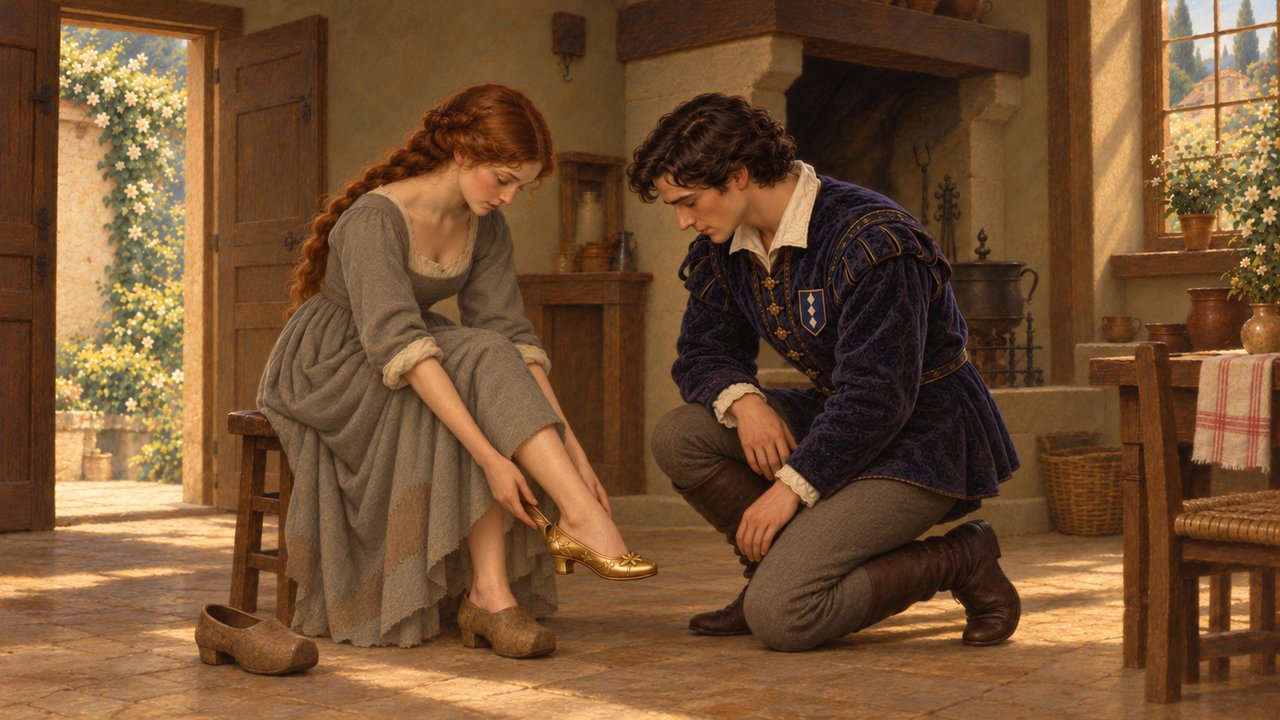 Cinderella: The golden shoe fits Cinderella