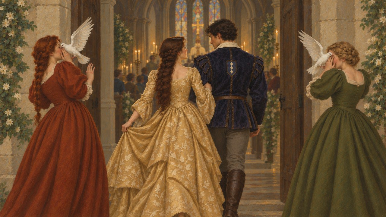 Cinderella: Entering the church on the wedding day