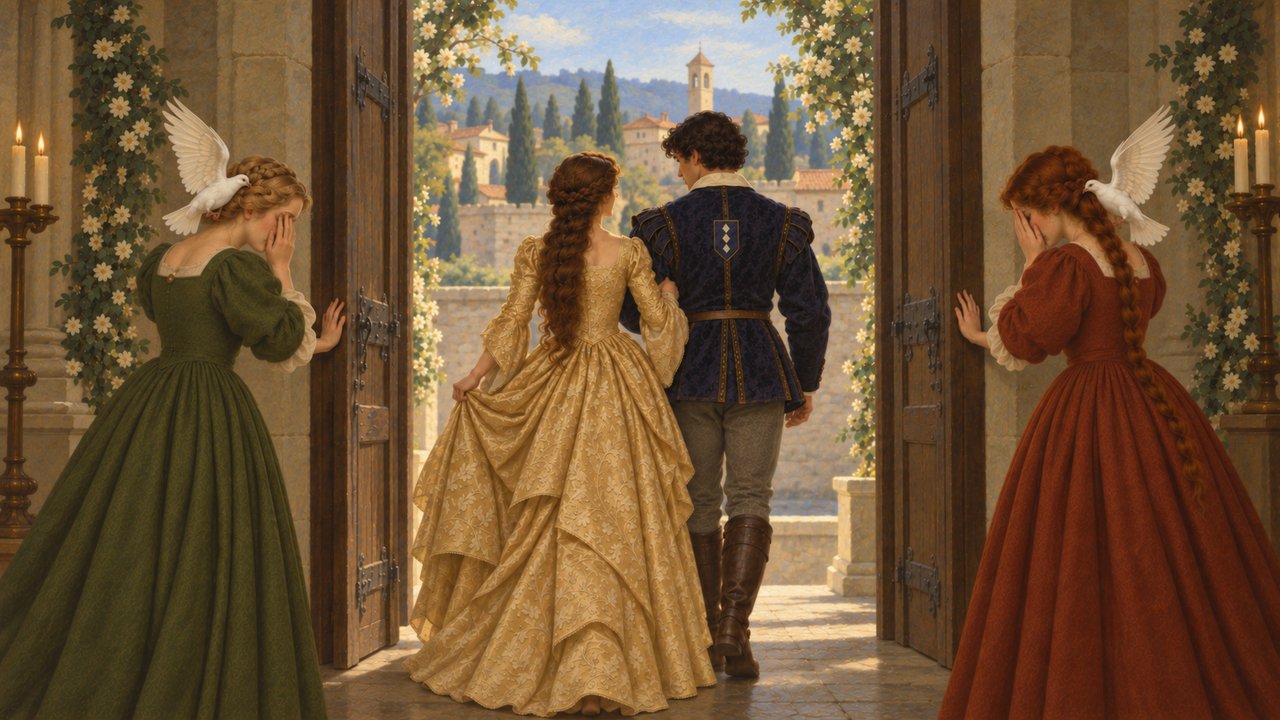 Cinderella: Leaving the church as the sisters face punishment