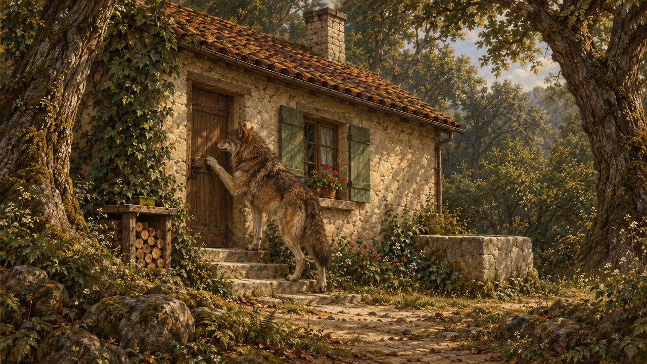 Little Red Riding Hood, story illustration 17